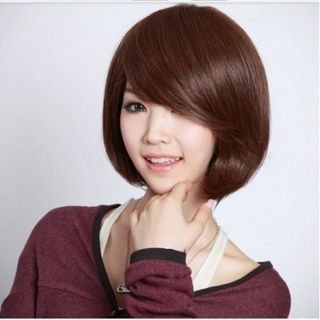 tóc giả nữ T1 ( nâu hạt dẽ )