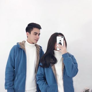 Áo khoác nỉ lót lông cừu