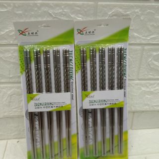 Đũa ăn inox xoắn