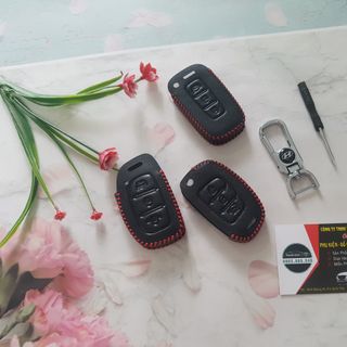 Móc Treo Chìa Khóa Bao Da Logo Xe Huyndai Cao Cấp Mẫu 3 - Thanh Bình Auto