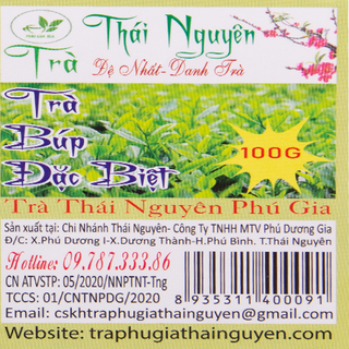 Trà Búp Thái Nguyên Phú Gia Đặc Biệt 100Gr
