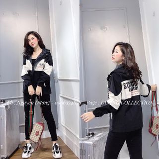 Áo khoac dù nữ phối cute