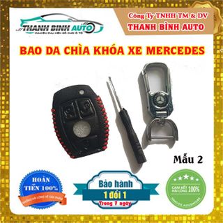 Móc Treo Chìa Khóa Bao Da Logo Xe Mer Cao Cấp Mẫu 2 - Thanh Bình Auto