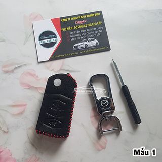 Móc Treo Chìa Khóa Bao Da Logo Xe Mazda Cao Cấp - Thanh Bình Auto