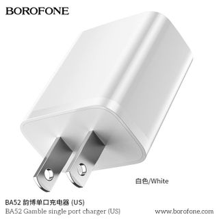 Cóc Sạc Borofone BA52 - 1 Cổng USB 2.1A chuẩn US giá sỉ
