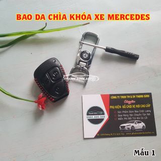 Móc Treo Chìa Khóa Bao Da Logo Xe Mer Cao Cấp Mẫu 1 - Thanh Bình Auto