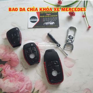 Móc Treo Chìa Khóa Bao Da Logo Xe Mer Cao Cấp Mẫu 3 - Thanh Bình Auto