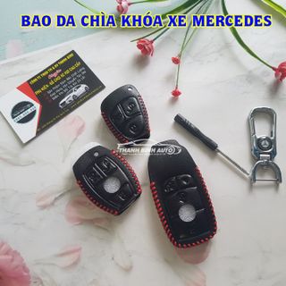 Móc Treo Chìa Khóa Bao Da Logo Xe Mer Cao Cấp Mẫu 3 - Thanh Bình Auto