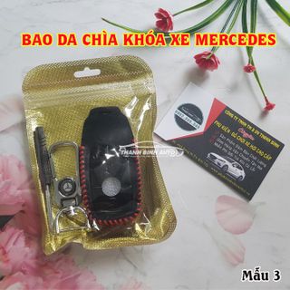 Móc Treo Chìa Khóa Bao Da Logo Xe Mer Cao Cấp Mẫu 3 - Thanh Bình Auto