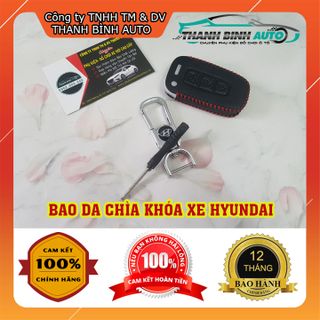Móc Treo Chìa Khóa Bao Da Logo Xe Huyndai Cao Cấp Mẫu 1 - Thanh Bình Auto