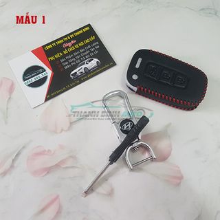 Móc Treo Chìa Khóa Bao Da Logo Xe Huyndai Cao Cấp Mẫu 1 - Thanh Bình Auto