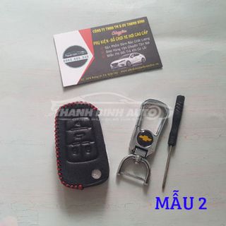 Móc Treo Chìa Khóa Bao Da Logo Xe Chevrolet Cao Cấp Mẫu 2 - Thanh Bình Auto