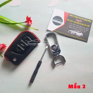 Móc Treo Chìa Khóa Bao Da Logo Xe Toyota Cao Cấp Mẫu 2 - Thanh Bình Auto