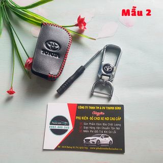 Móc Treo Chìa Khóa Bao Da Logo Xe Toyota Cao Cấp Mẫu 2 - Thanh Bình Auto