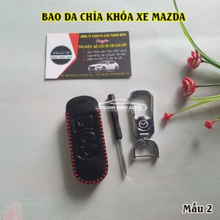 Móc Treo Chìa Khóa Bao Da Logo Xe Mazda Cao Cấp Mẫu 2 - Thanh Bình Auto