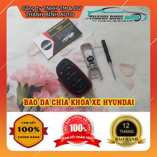 Móc Treo Chìa Khóa Bao Da Logo Xe Huyndai Cao Cấp Mẫu 3 - Thanh Bình Auto
