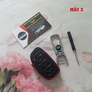 Móc Treo Chìa Khóa Bao Da Logo Xe Huyndai Cao Cấp Mẫu 3 - Thanh Bình Auto