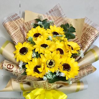 Bó hoa hướng dương sáp thơm, bó 11 hoa