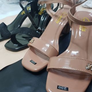 Giày Sandal Cao Gót 7cm Mix Nhiều Màu - Đính cánh bướm cực CUTE