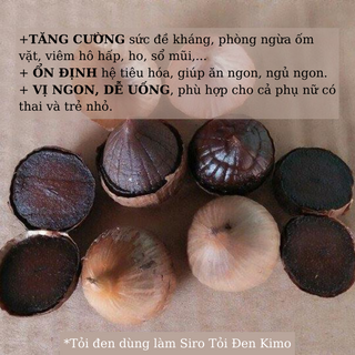 Siro tỏi đen Kimo 125ml - Ổn định hệ tiêu hóa, ăn ngon, ngủ ngon, giảm ho, cảm cúm.
