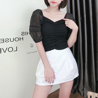 Áo tăm pha ren tay