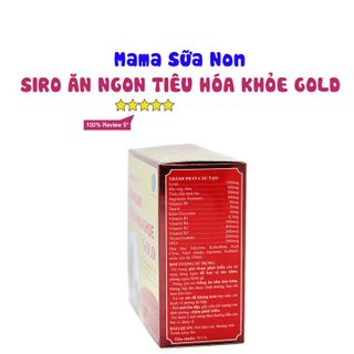 Siro Ăn Ngon, Tiêu Hóa Khỏe Gold (20 ống)