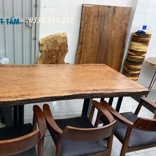Mặt bàn ăn gỗ gụ nam phi dài 1,8m