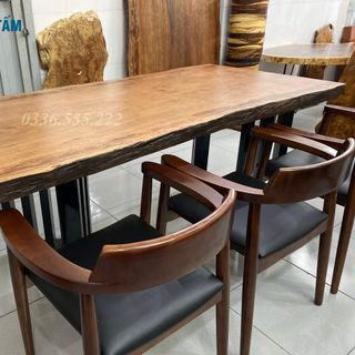 Mặt bàn ăn gỗ gụ nam phi dài 1,8m