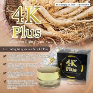 Kem dưỡng trắng da mặt ban đêm 4K PLUS