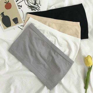 Áo ống croptop thun tăm co dãn 4 màu không mút
