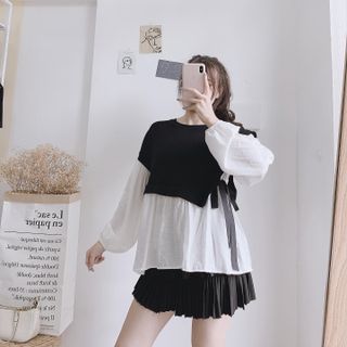 ÁO BABYDOLL PHỐI TRẮNG ĐEN giá sỉ