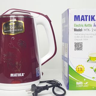 Ấm siêu tốc Matika MTK-24 dung tích 2,3L chức năng ủ siêu chất