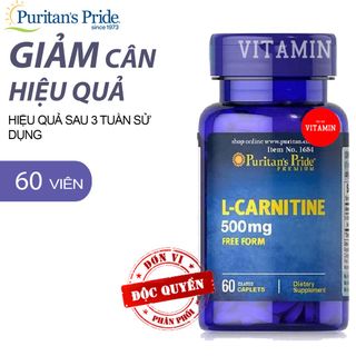 VIÊN UỐNG THANH LỌC CƠ THỂ , GIẢM BÉO PURITAN L-CARNITINE 500MG 60 VIÊN Thích Muốn
