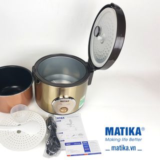 Nồi cơm điện Matika MTK-RC0911 (1,8L) sang trọng, nấu siêu nhanh