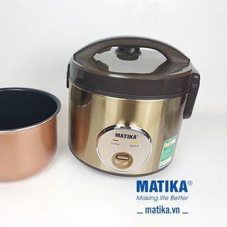 Nồi cơm điện Matika MTK-RC0911 (1,8L) sang trọng, nấu siêu nhanh