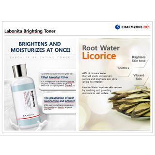 Brightening Toner Labonita 200ml ( Toner cân bằng sáng da, kháng viêm, trị mụn )