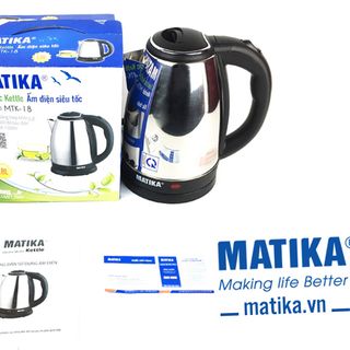 Ấm siêu tốc Matika MTK-18 dung tích 1,8L đun nước siêu nhanh giá sỉ