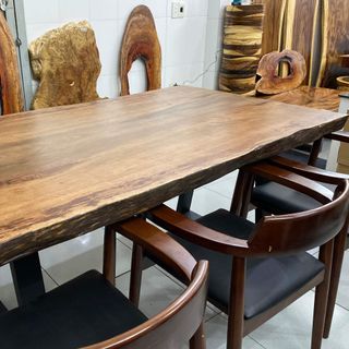 Mặt bàn ăn gỗ Gụ nam phi nguyên tấm dài
