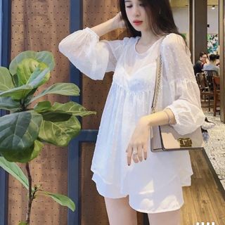 Set Trắng Babydoll 3 món