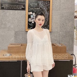 Set Trắng Babydoll 3 món