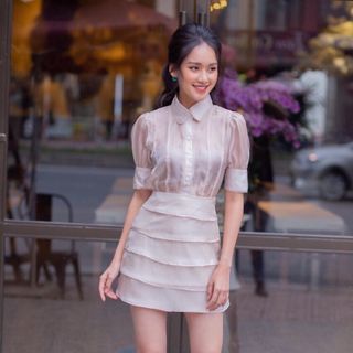 Sét bộ váy chất tơ nhật