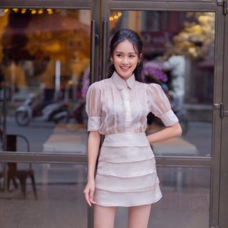 Sét bộ váy chất tơ nhật