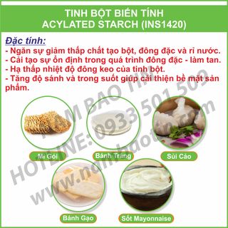 TINH BỘT BIẾN TÍNH ACYLATED STARCH (INS1420)