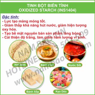 TINH BỘT BIẾN TÍNH OXIDIZED STARCH (INS1404)