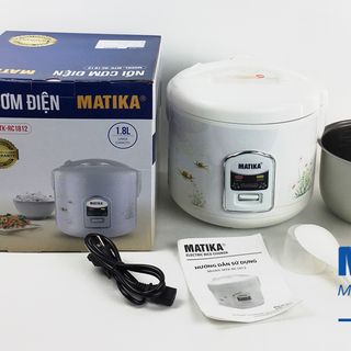 Nồi cơm điện Matika MTK-RC1812 công suất 700W dung tích 1,8L