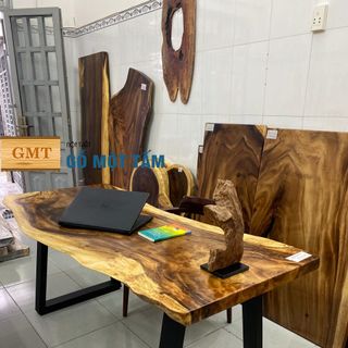 Bàn làm việc tuyệt đẹp gỗ me tây nguyên tấm