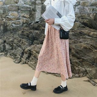 Giày búp bê nữ bít mũi thô
