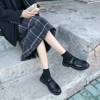 Giày búp bê nữ bít mũi thô