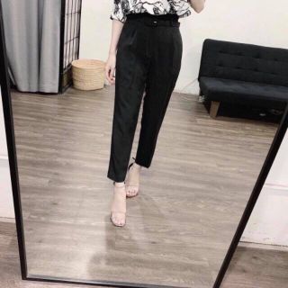 QUẦN BAGGY VẢI CẠP CAO KÈM ĐAI