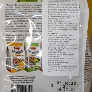 MUESLI ngũ cốc trái cây mix